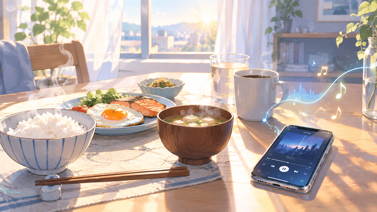 ずとまよを聴きながら朝食｜画像